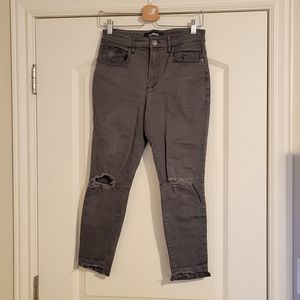 Express high waisted ankle jeans